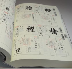 Photo1: Writing brush way to fill out dictionary of Japanese Kanji characters book