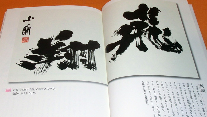 Photo1: Calligraphy by the Japanese woman of the Down syndrome book chinese (1)