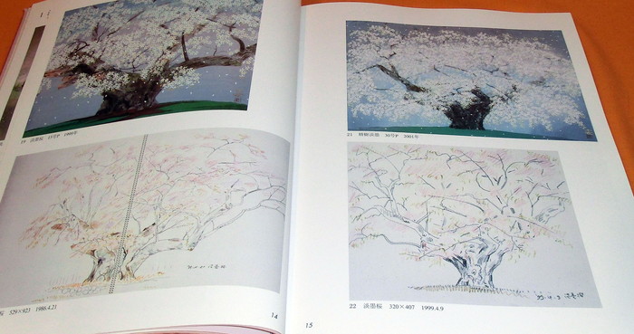 Photo1: SAKRA (Cherry Blossoms) Sketch and Painting by CHINAMI NAKAJIMA book japa (1)